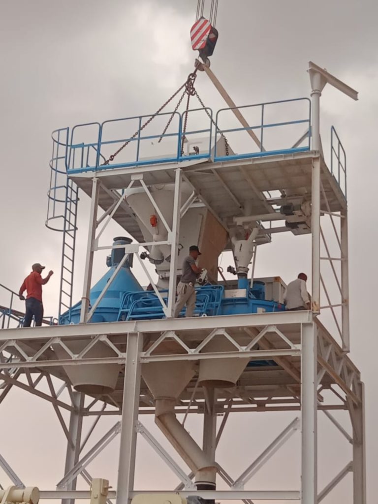 new batch plant & block machine here in Egypt